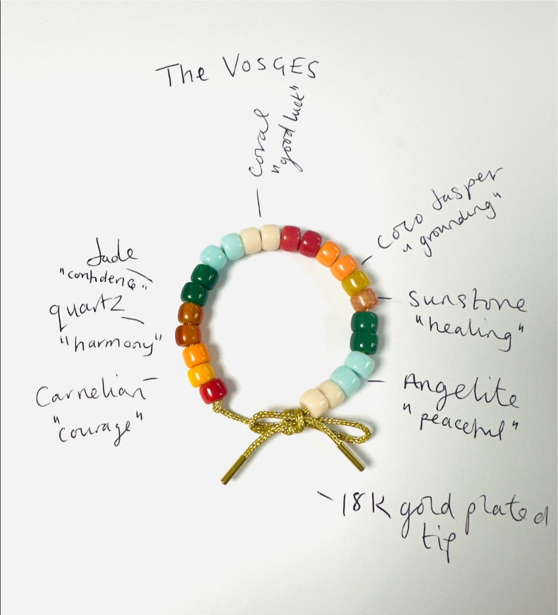 Semi precious stone coral forte bead bracelet 
